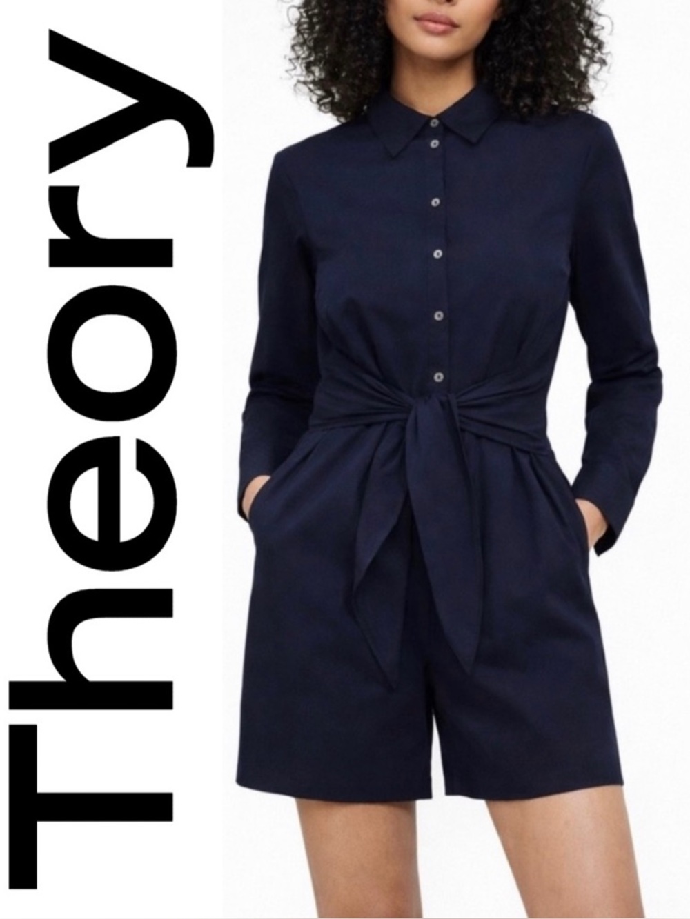 Theory Tie Waist Romper